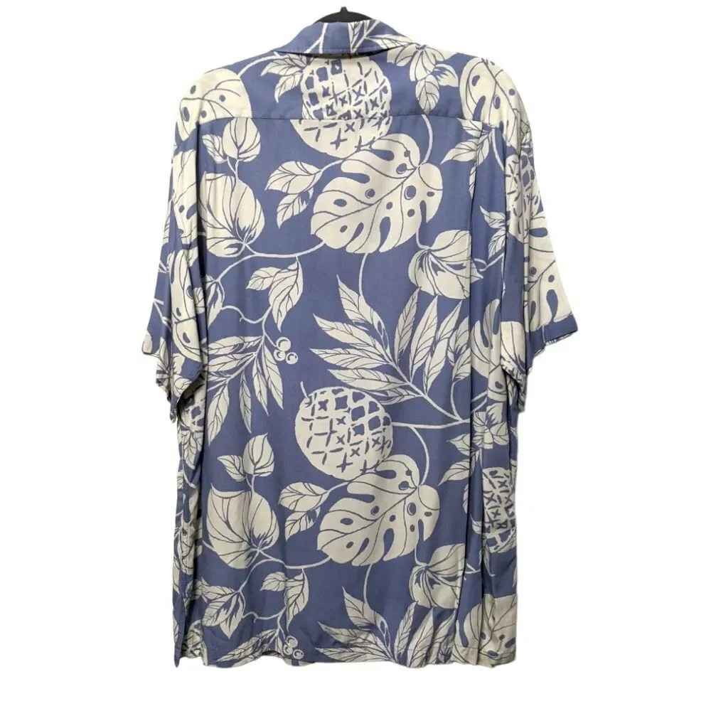 POLO RALPH LAUREN Adams Palm Print Summer Button Up Short Sleeve Shirt XL